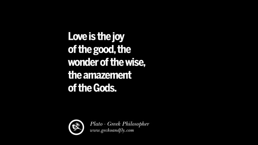 Love is the joy of the good, the wonder of the wise, the amazement of the Gods. Quote by Plato