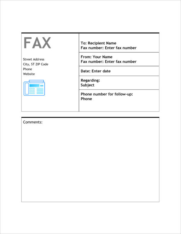 20 Free Fax Cover Templates / Sheets In Microsoft Office DocX