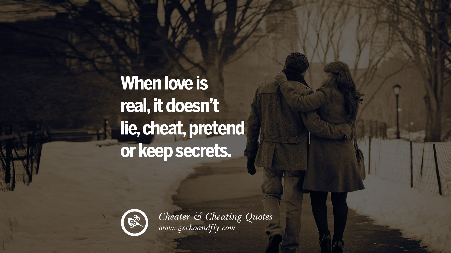 When love dies. Quotes about cheating. Cheating in Secret.