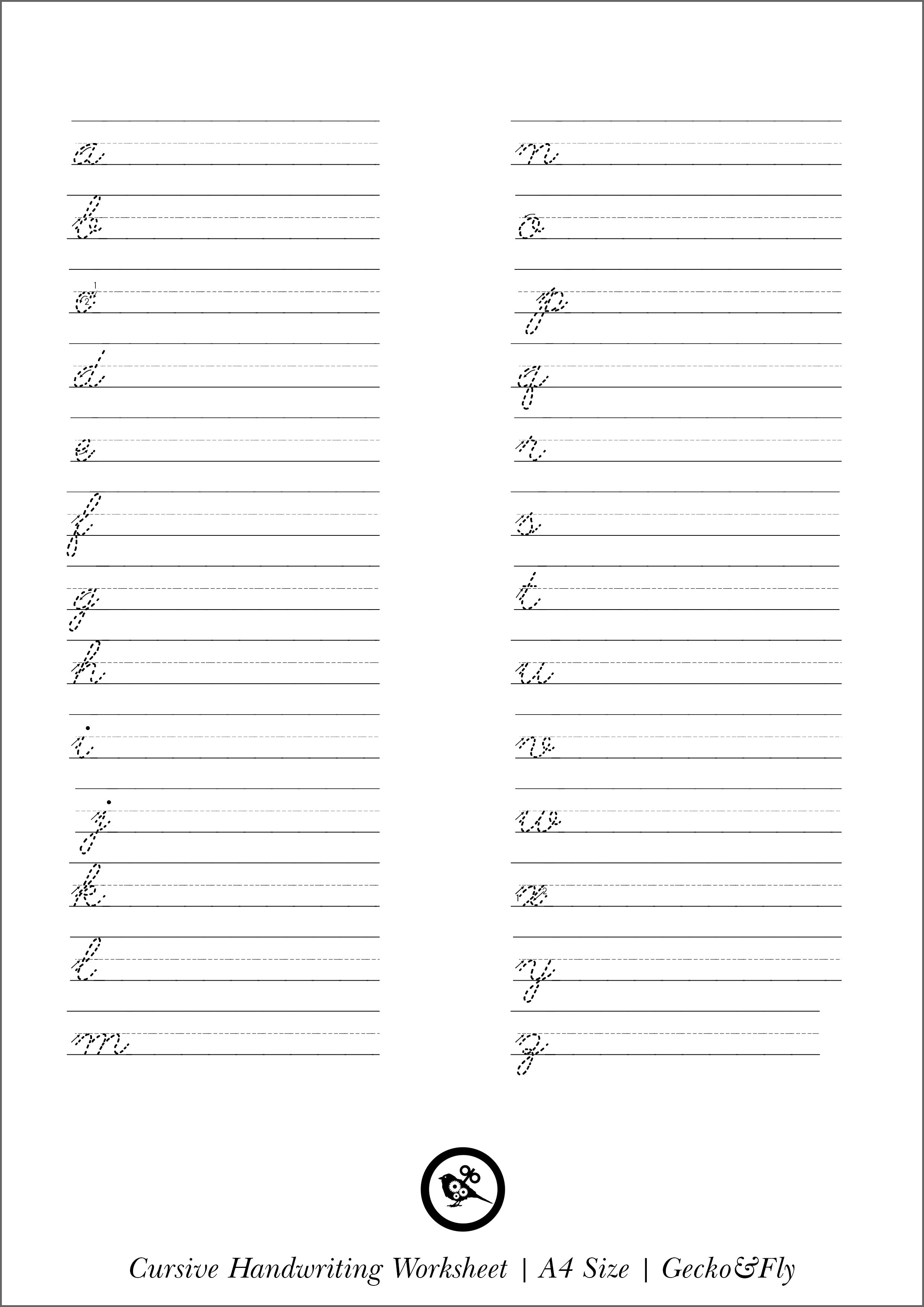 Free Printable Handwriting Sheets