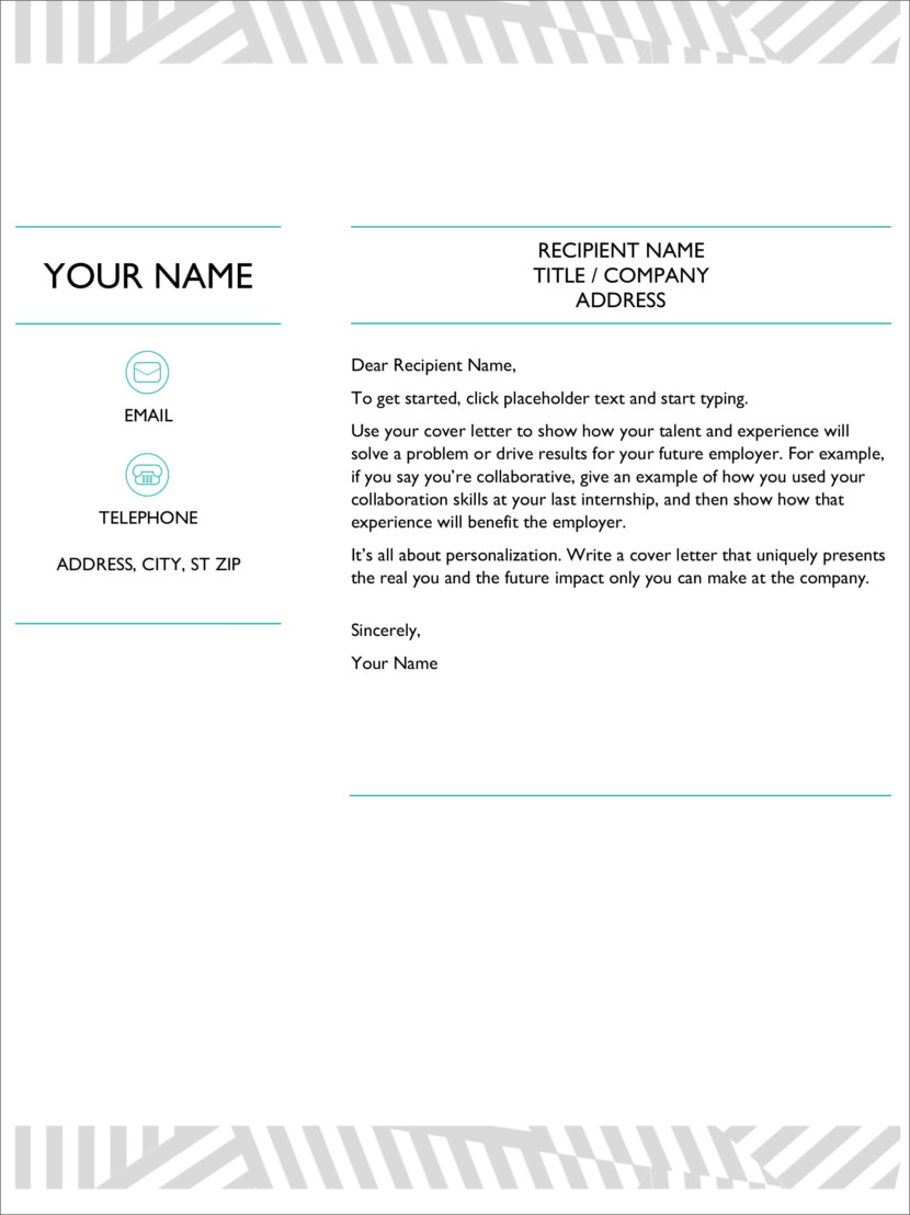 cover letter microsoft word templates