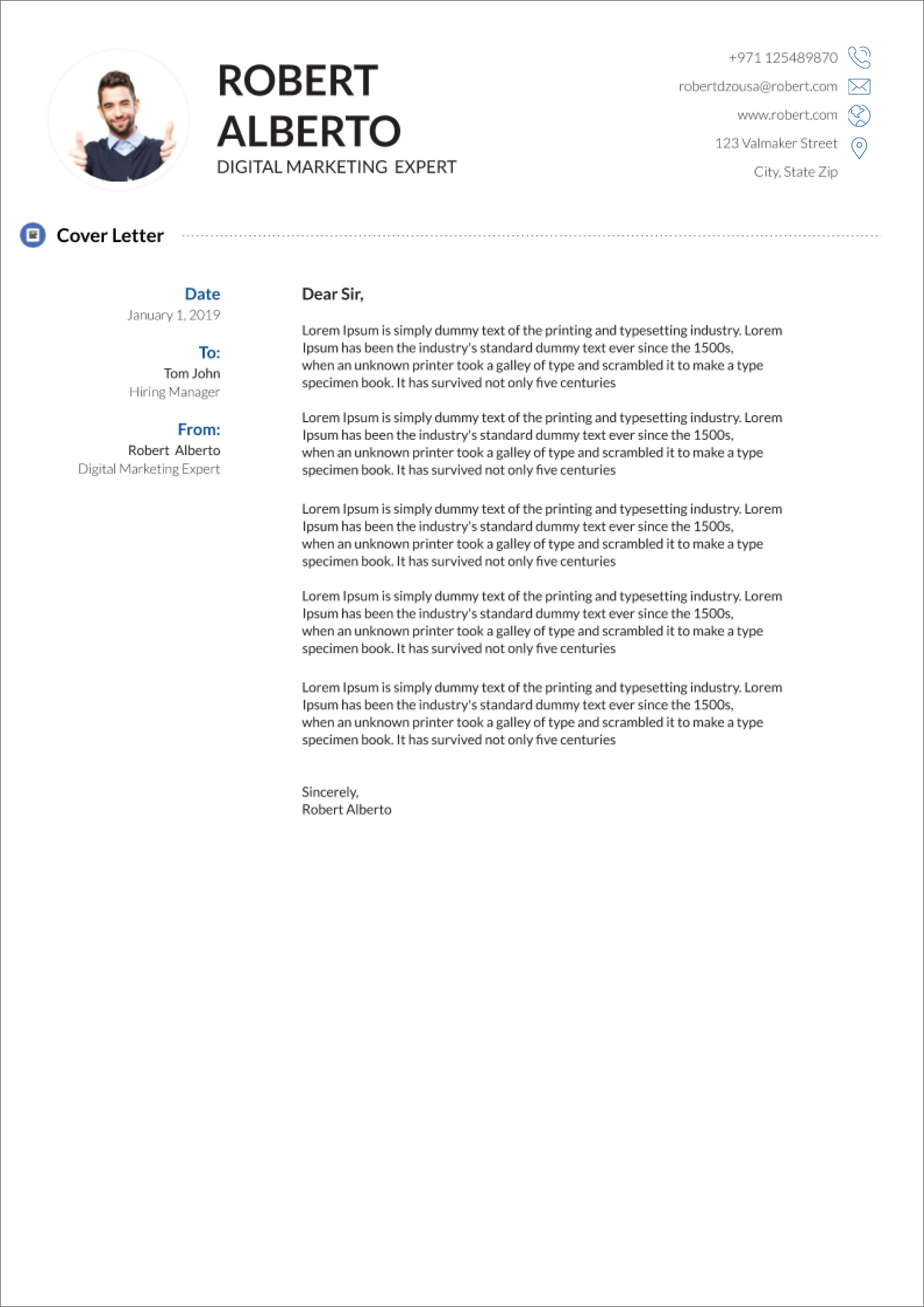 cover letter microsoft word template download