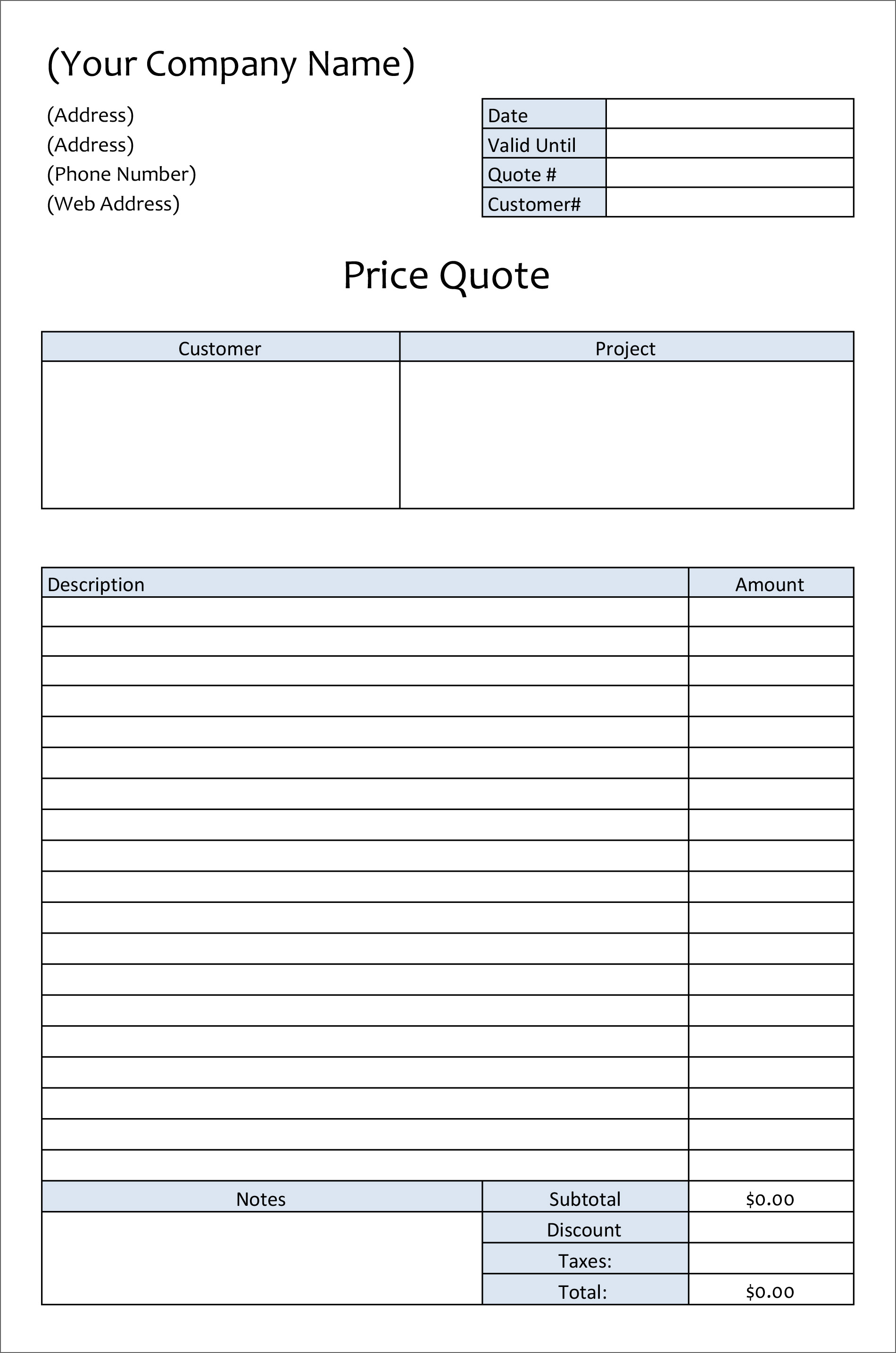 23 Free Templates For Price Estimations, Service Bids, And Sales Quotations