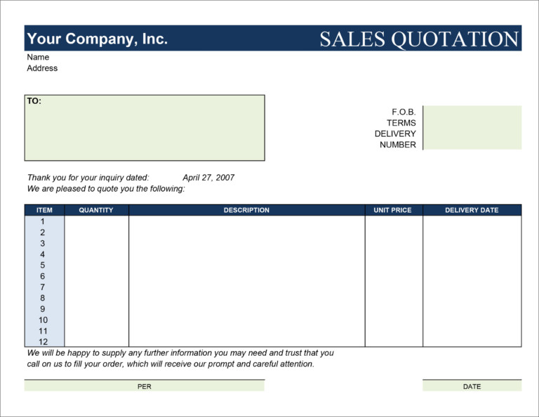 23 Free Templates For Price Estimations, Service Bids, And Sales Quotations