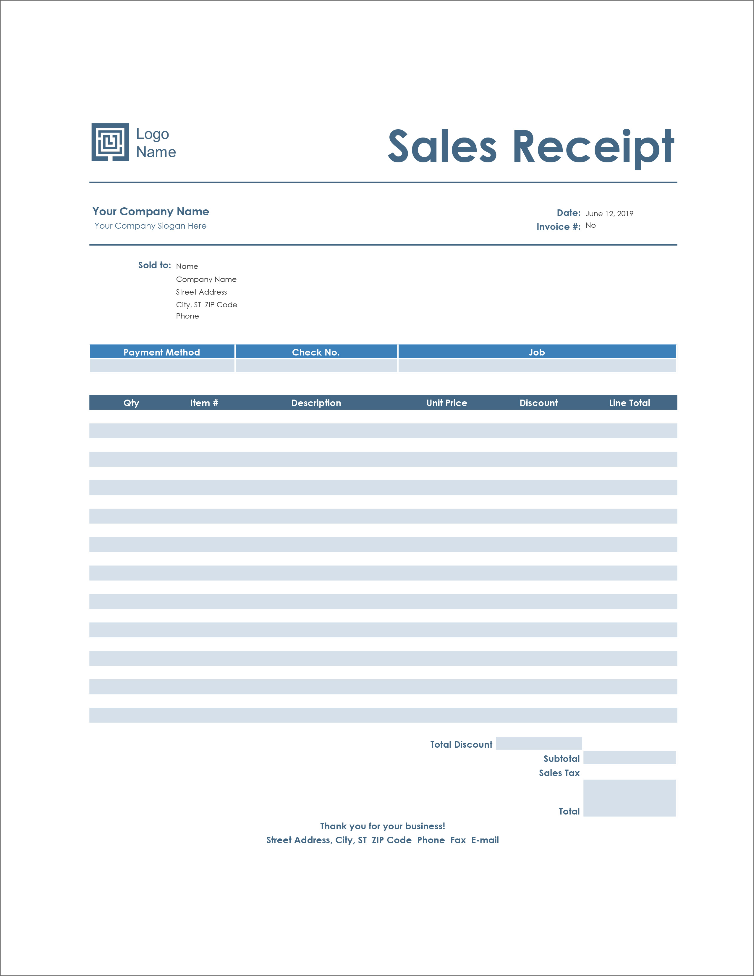 14 Free Receipt Templates Download For Microsoft Word Excel And