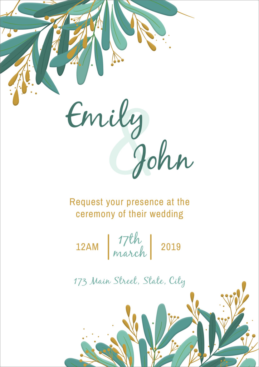 Free Printable Editable Wedding Invitation Templates