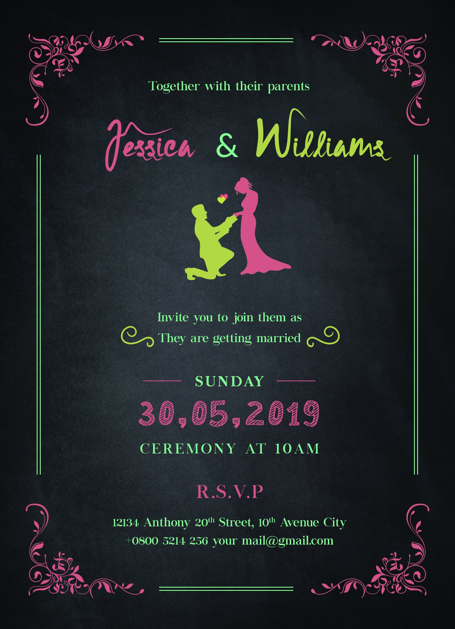 20 Free Wedding Invitation Template Cards Printable And Editable PSD