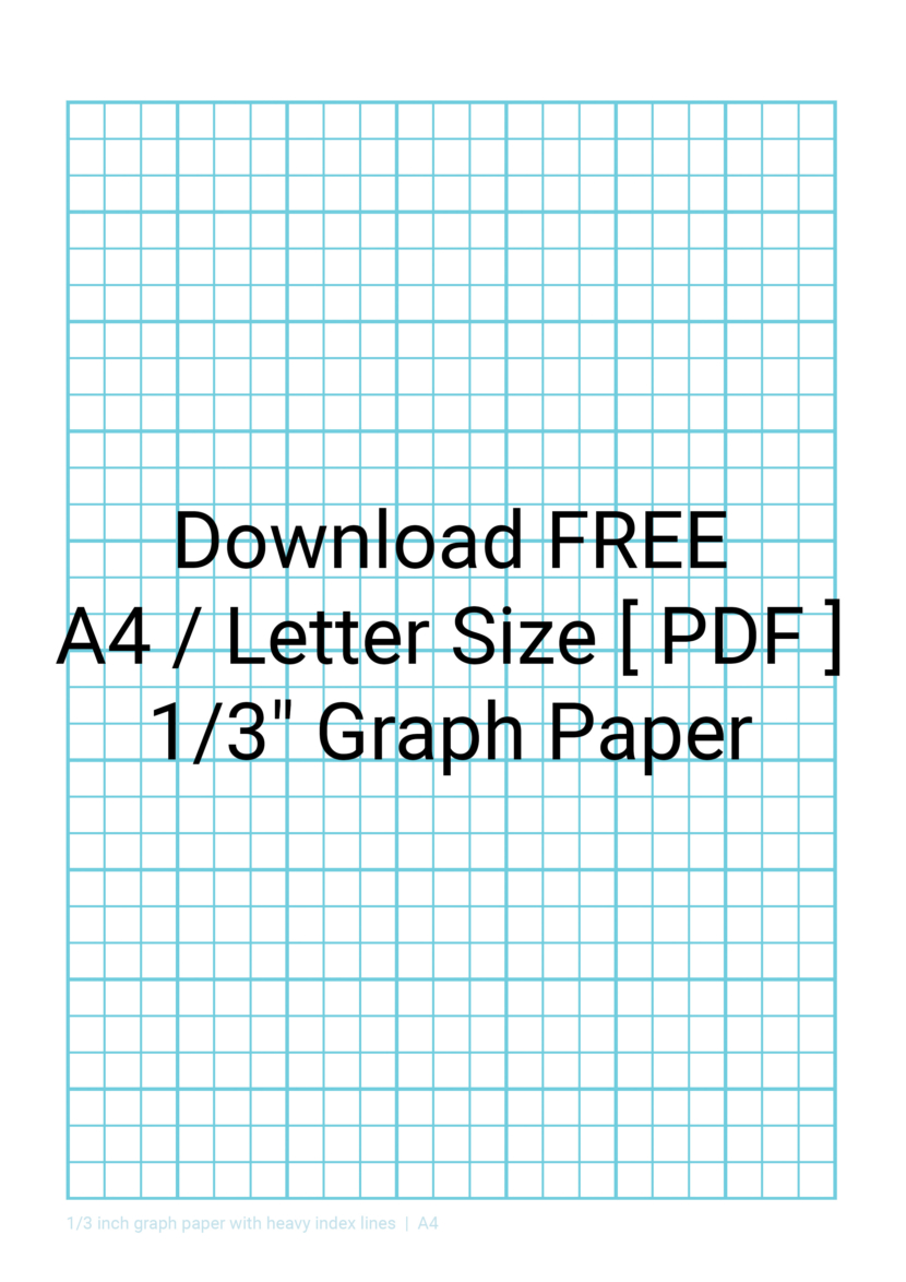 Printable 1/3 Inch Graph Paper Template in A4 and Letter size