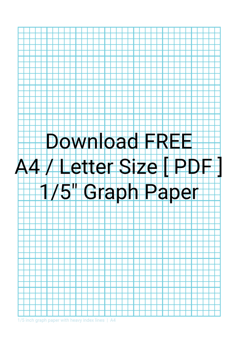 Printable 1/5 Inch Graph Paper Template in A4 and Letter size