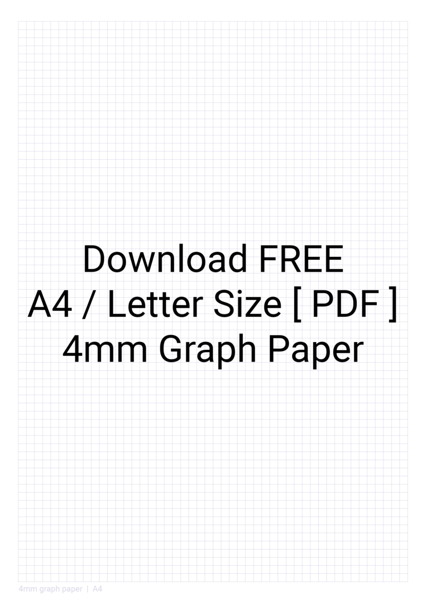 Printable 4mm Graph Paper Template in A4 and Letter size