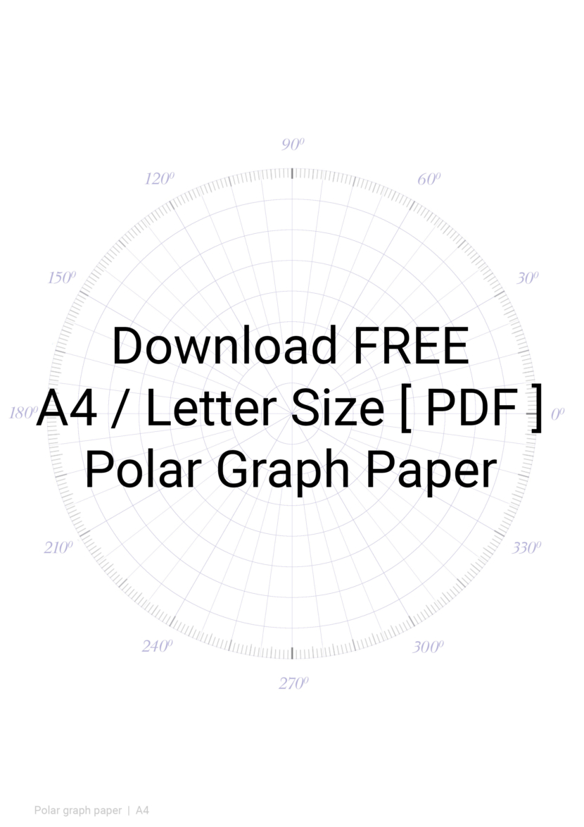 Printable Polar Graph Paper Template in A4 and Letter size
