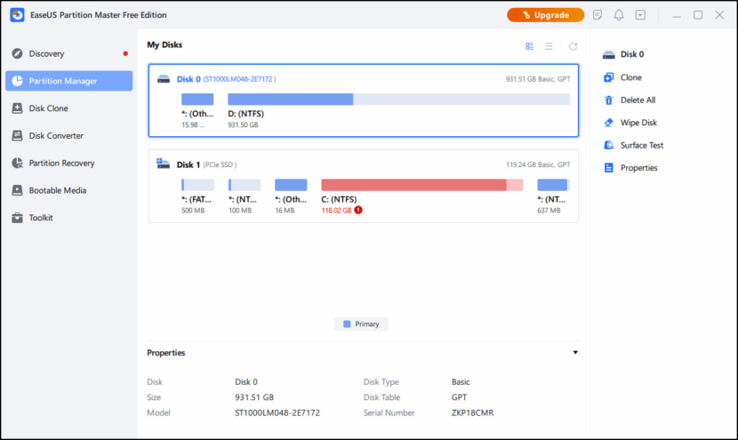 EaseUS Partition Master