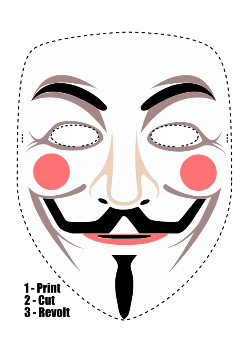 Guy Fawkes Mask Cut Out