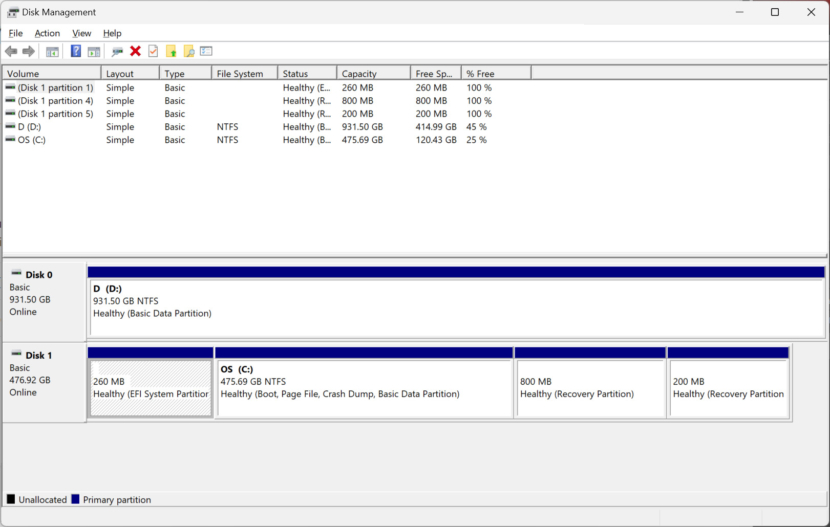 Microsoft Disk Management