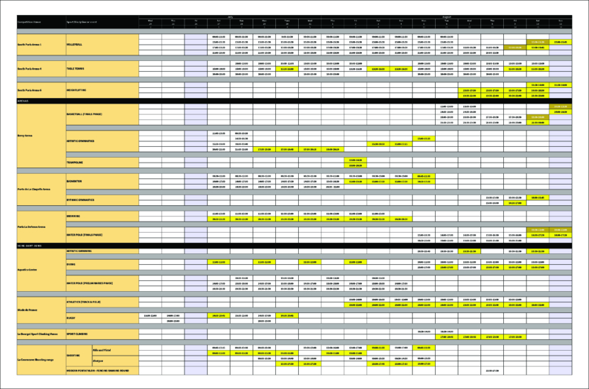 paris olympic-2024 schedule printable download