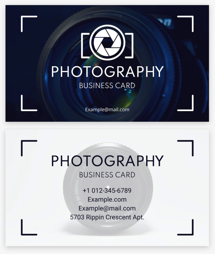 Stylish Photography Business Card