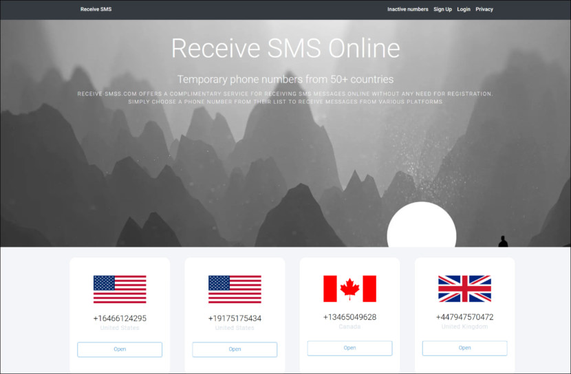 Receive SMS Online