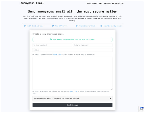 7 Free 'Send Anonymous Email' Sites - No Registration